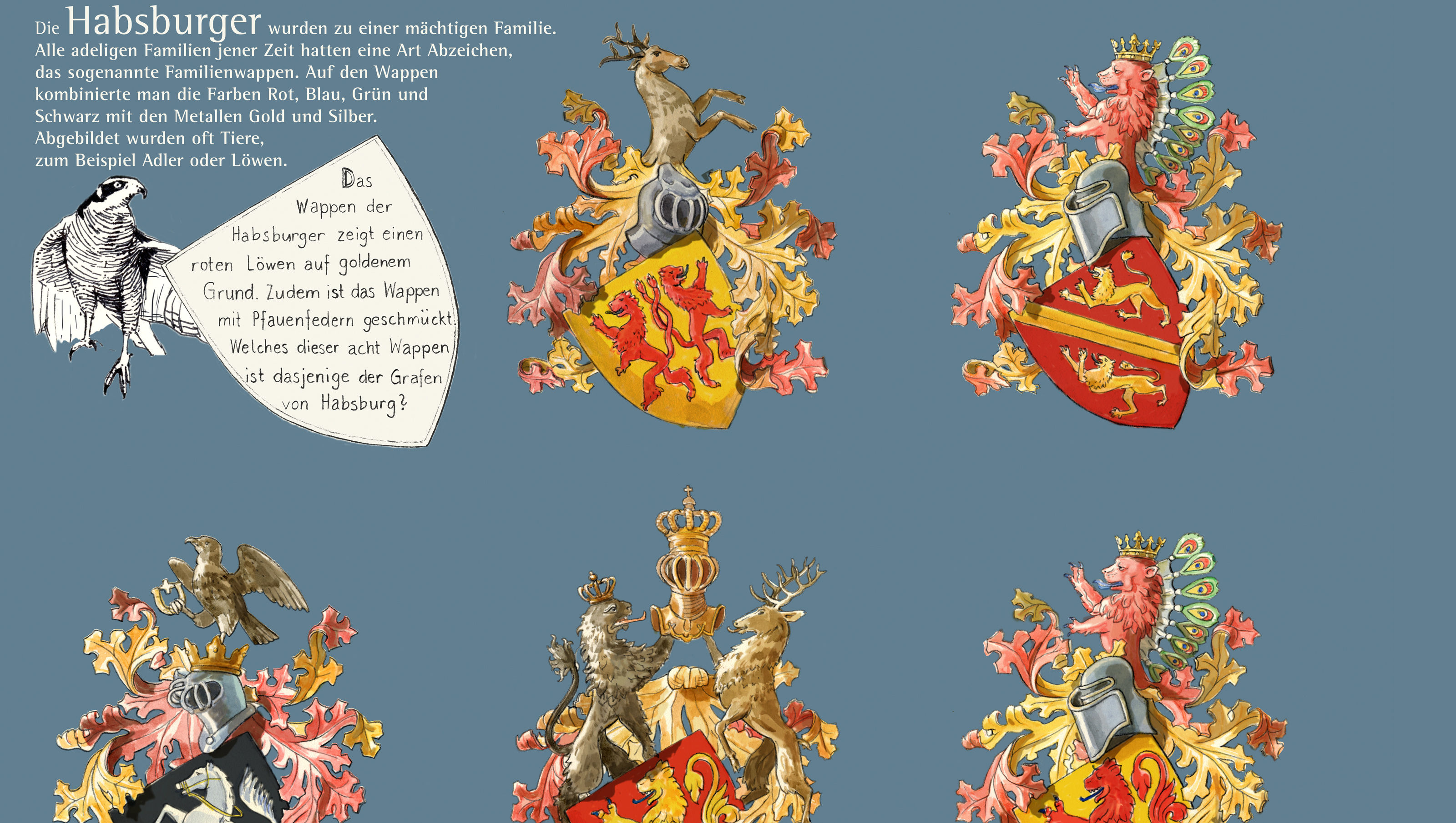 Habsburg_koenigsweg_Wappen_detail_bunterhund-Illustration